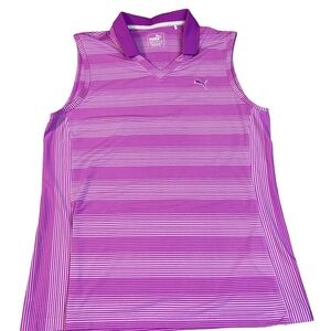Puma Women's Striped Purple Tank Top